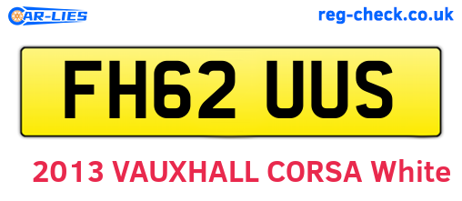 FH62UUS are the vehicle registration plates.