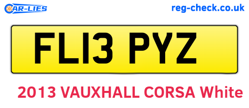 FL13PYZ are the vehicle registration plates.