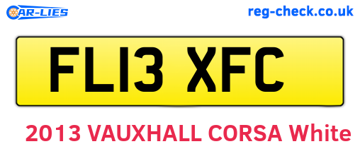 FL13XFC are the vehicle registration plates.
