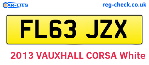 FL63JZX are the vehicle registration plates.