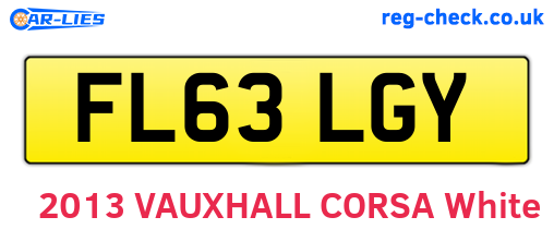 FL63LGY are the vehicle registration plates.