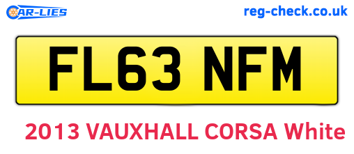 FL63NFM are the vehicle registration plates.