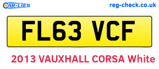 FL63VCF are the vehicle registration plates.
