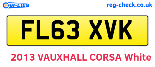 FL63XVK are the vehicle registration plates.