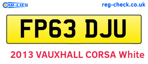 FP63DJU are the vehicle registration plates.