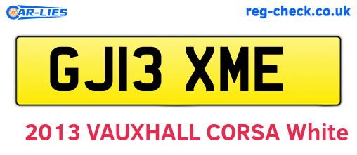 GJ13XME are the vehicle registration plates.