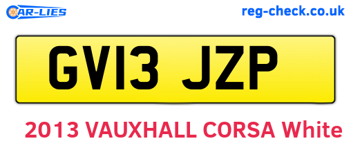 GV13JZP are the vehicle registration plates.