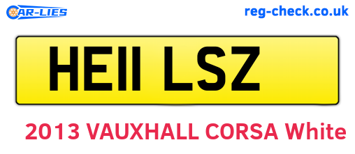HE11LSZ are the vehicle registration plates.