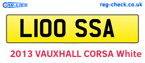 L100SSA are the vehicle registration plates.