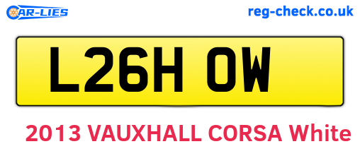 L26HOW are the vehicle registration plates.