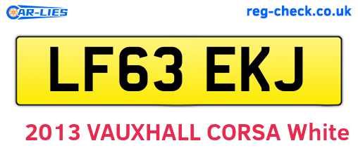 LF63EKJ are the vehicle registration plates.