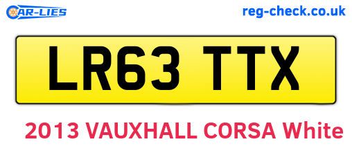 LR63TTX are the vehicle registration plates.