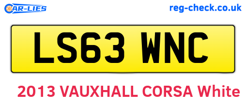 LS63WNC are the vehicle registration plates.