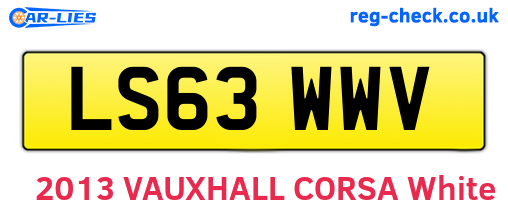 LS63WWV are the vehicle registration plates.