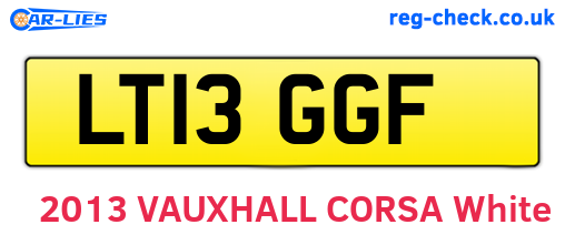 LT13GGF are the vehicle registration plates.
