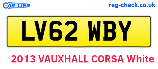 LV62WBY are the vehicle registration plates.