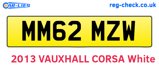 MM62MZW are the vehicle registration plates.