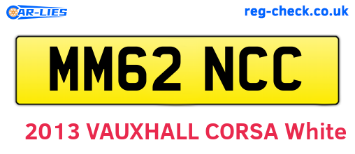 MM62NCC are the vehicle registration plates.