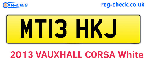 MT13HKJ are the vehicle registration plates.