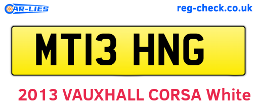 MT13HNG are the vehicle registration plates.