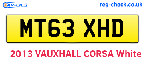 MT63XHD are the vehicle registration plates.