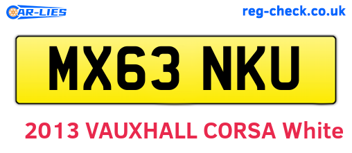 MX63NKU are the vehicle registration plates.