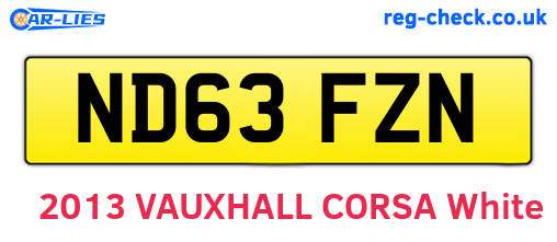 ND63FZN are the vehicle registration plates.