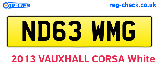 ND63WMG are the vehicle registration plates.