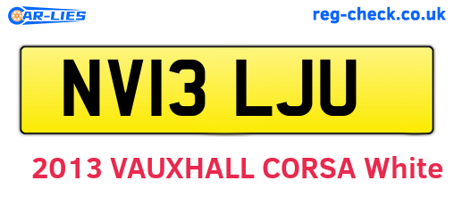 NV13LJU are the vehicle registration plates.