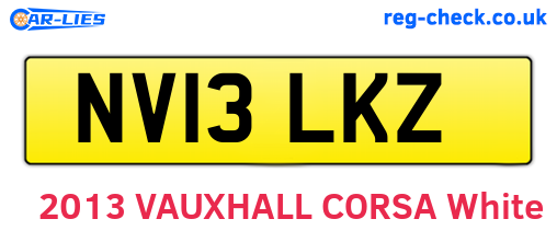 NV13LKZ are the vehicle registration plates.