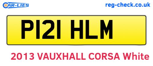 P121HLM are the vehicle registration plates.