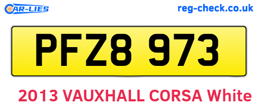 PFZ8973 are the vehicle registration plates.