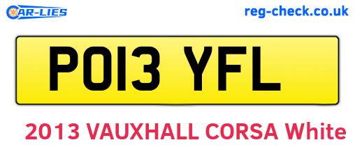 PO13YFL are the vehicle registration plates.