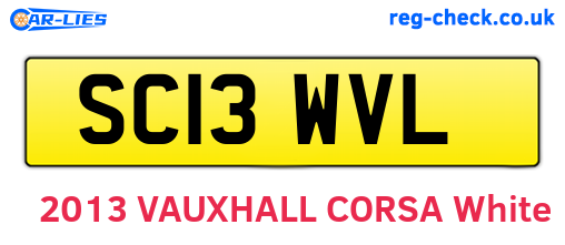 SC13WVL are the vehicle registration plates.