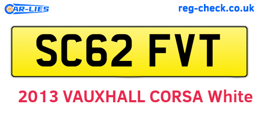 SC62FVT are the vehicle registration plates.