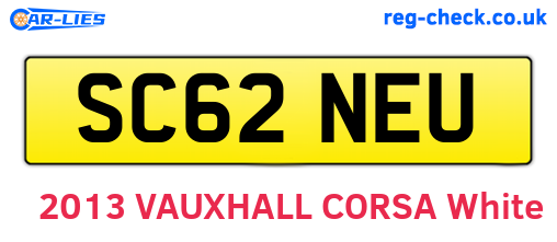 SC62NEU are the vehicle registration plates.