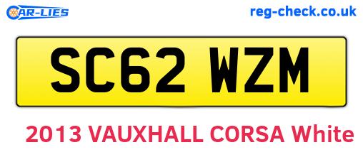 SC62WZM are the vehicle registration plates.