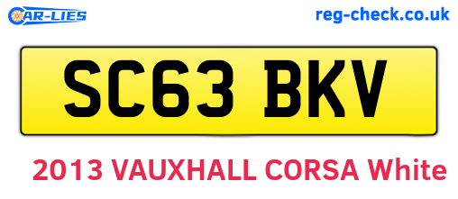 SC63BKV are the vehicle registration plates.