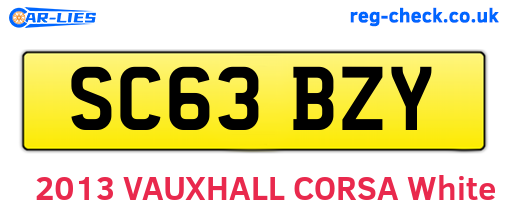 SC63BZY are the vehicle registration plates.