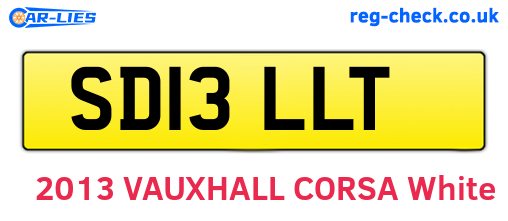 SD13LLT are the vehicle registration plates.
