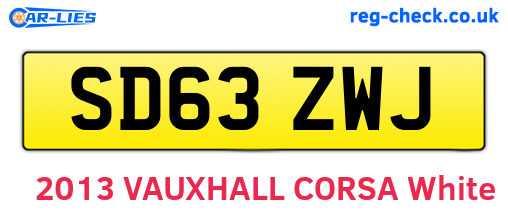 SD63ZWJ are the vehicle registration plates.