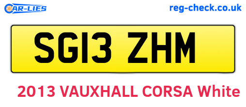 SG13ZHM are the vehicle registration plates.