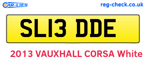 SL13DDE are the vehicle registration plates.