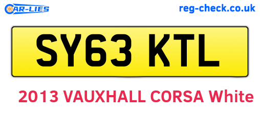 SY63KTL are the vehicle registration plates.