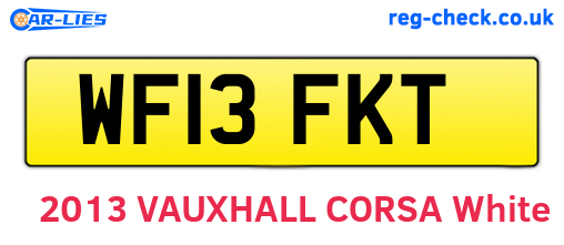 WF13FKT are the vehicle registration plates.