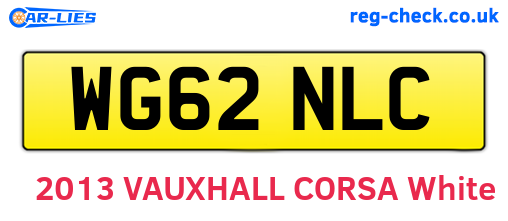WG62NLC are the vehicle registration plates.