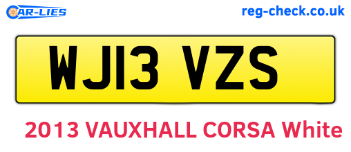 WJ13VZS are the vehicle registration plates.