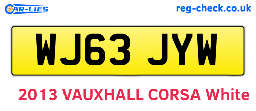 WJ63JYW are the vehicle registration plates.