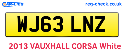 WJ63LNZ are the vehicle registration plates.