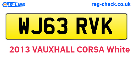 WJ63RVK are the vehicle registration plates.